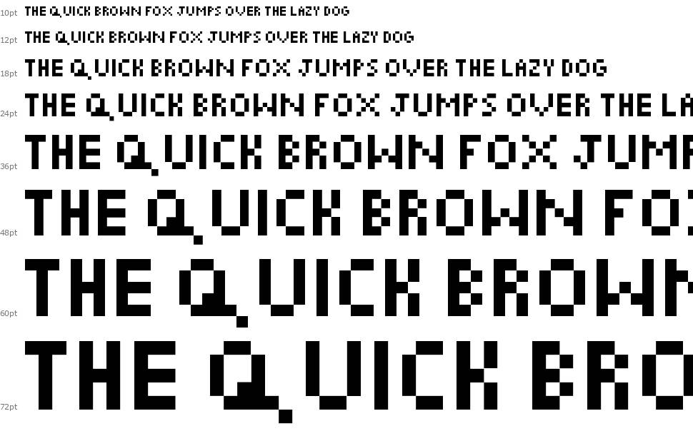 Little Pixel písmo Vodopád