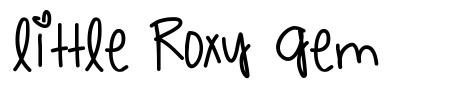 Little Roxy Gem 字形