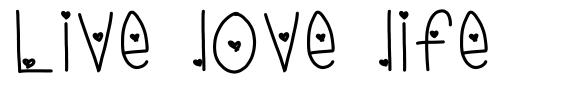 Live love life шрифт