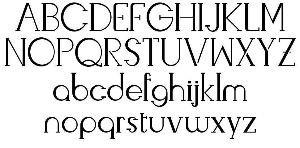 Livingston Serif fonte Espécimes