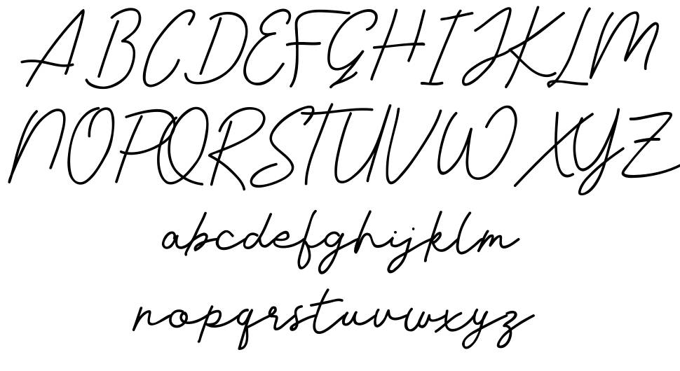 Livvie Signature font specimens