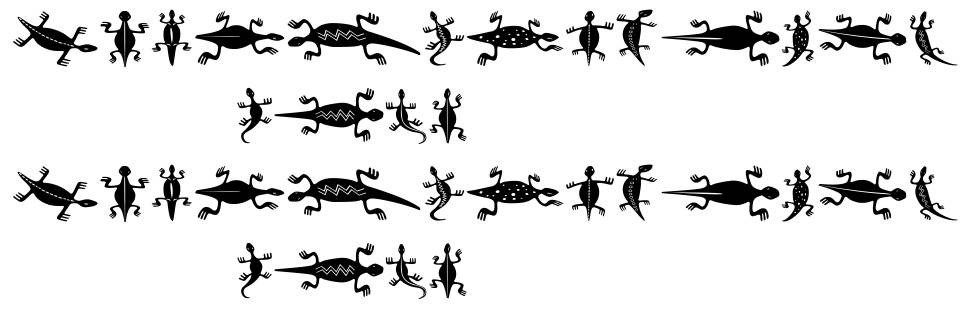 Lizards font