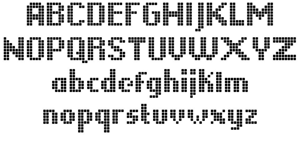 LL Pikseli font specimens