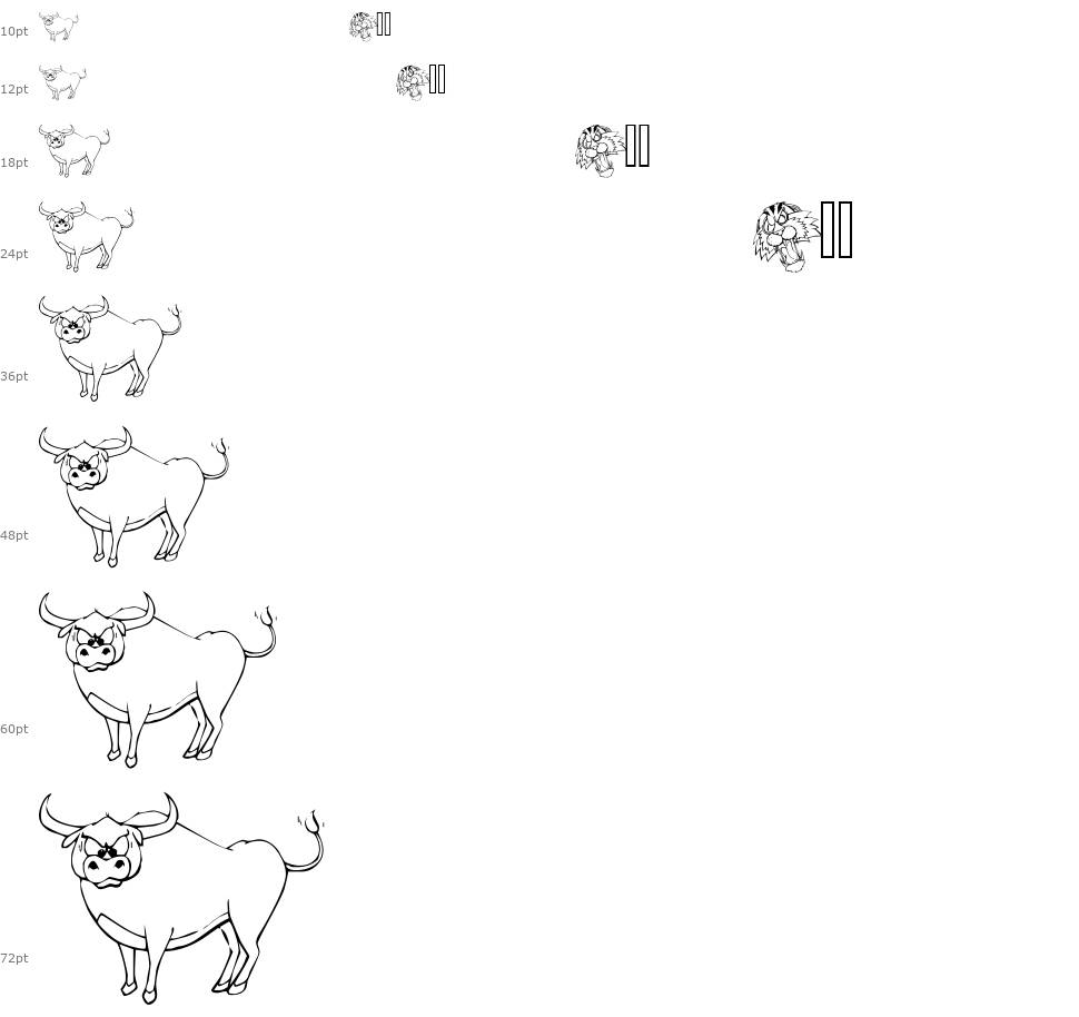 LM Animal Toons 字形 Waterfall