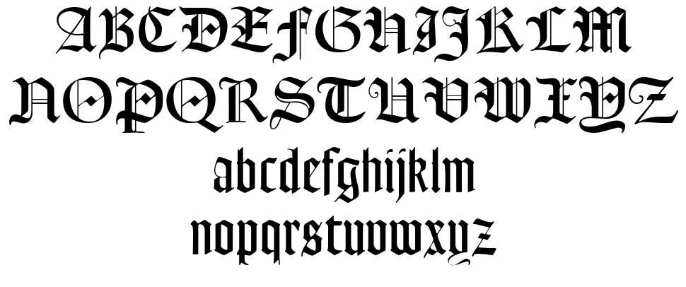 Lohengrin font specimens