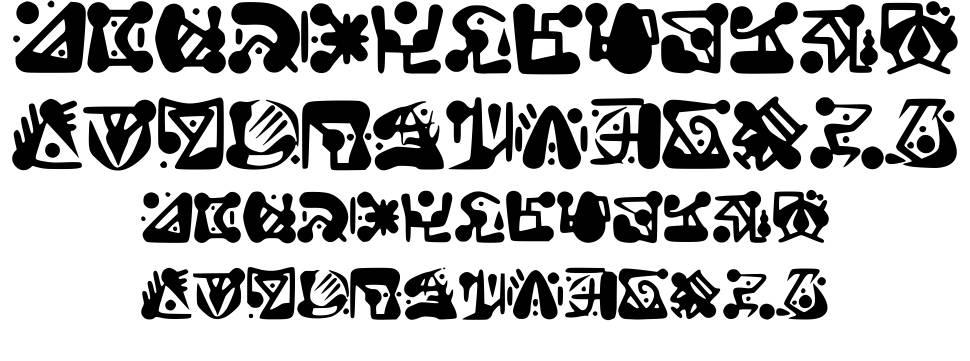 Lomtrian 字形 标本