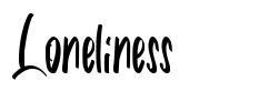 Loneliness font