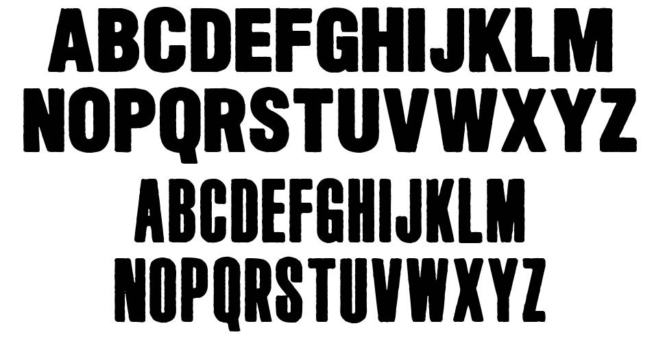 Long Haired Freaky People font specimens