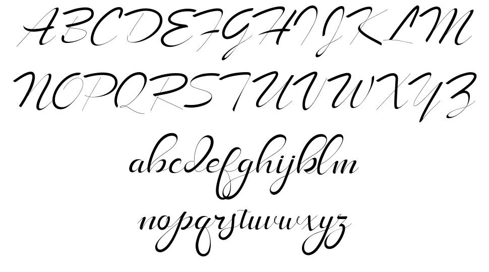 LongShine Script font specimens