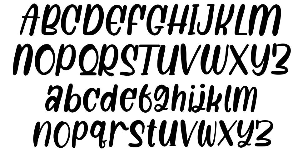 Loopglasy font Örnekler