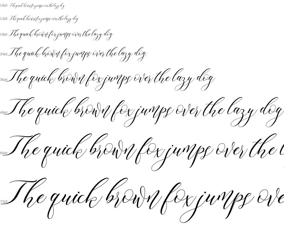 Lorriana Script font Şelale
