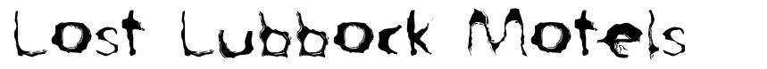 Lost Lubbock Motels font