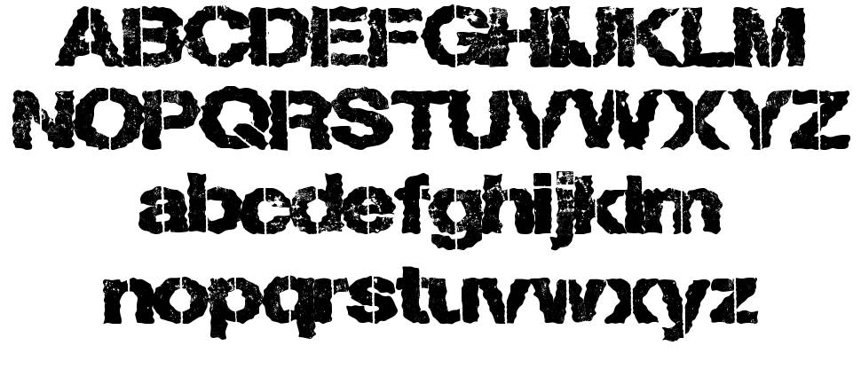 Lost Type font specimens