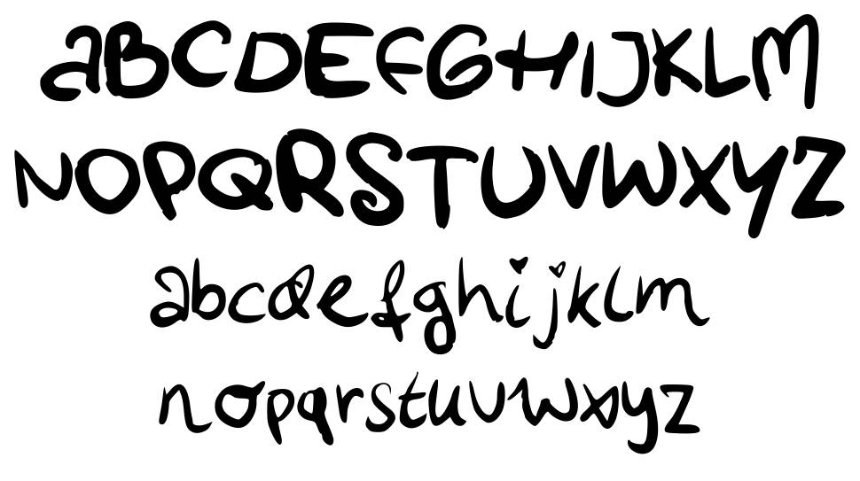 Lottes Handwriting font specimens