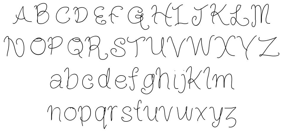 Louises Hand písmo Exempláře