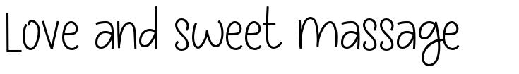 Love and sweet massage font