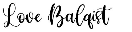 Love Balqist font