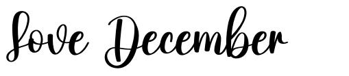 Love December шрифт