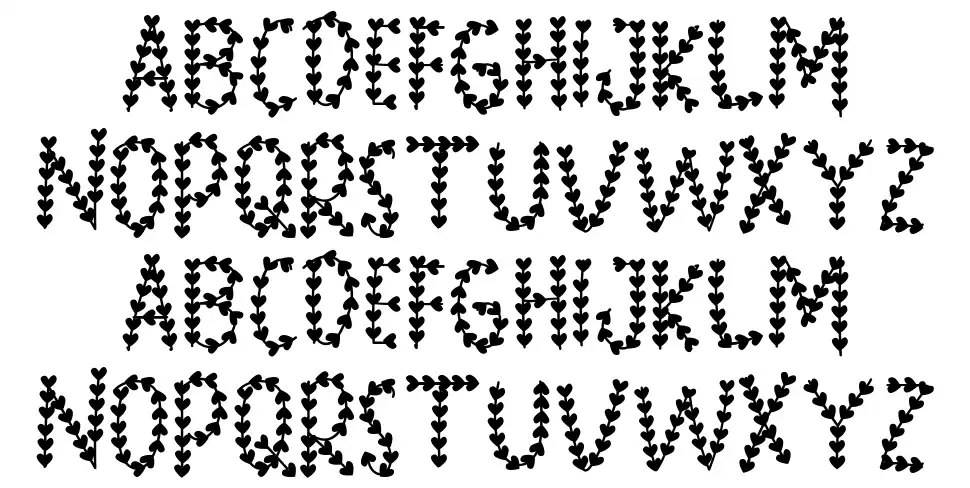 Love Forever font specimens