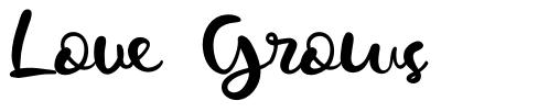Love Grows font