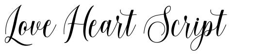 Love Heart Script font