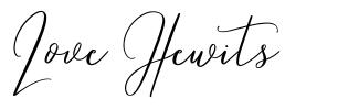 Love Hewits font