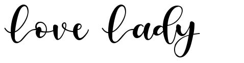 Love Lady font