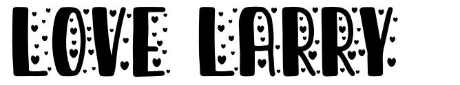 Love Larry шрифт
