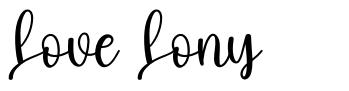 Love Lony шрифт