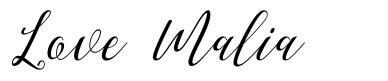 Love Malia шрифт