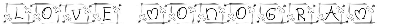 Love Monogram písmo
