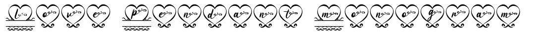 Love Pendant Monogram font