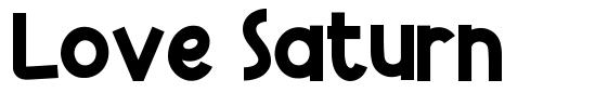 Love Saturn font
