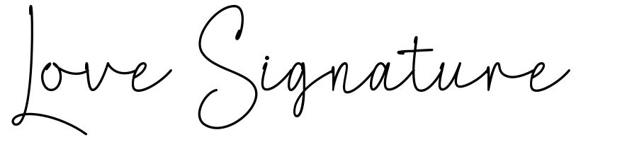 Love Signature font