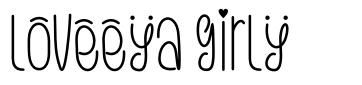 Loveeya Girly font