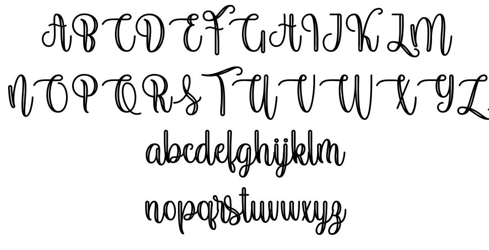 Loveline font specimens