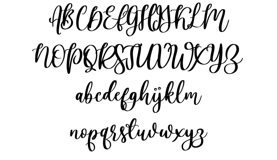 Lovely Ampersand font specimens