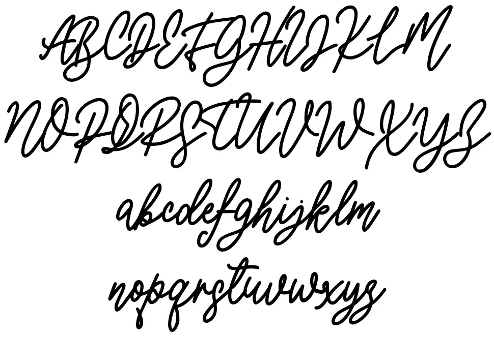 Lovely Garland font Örnekler