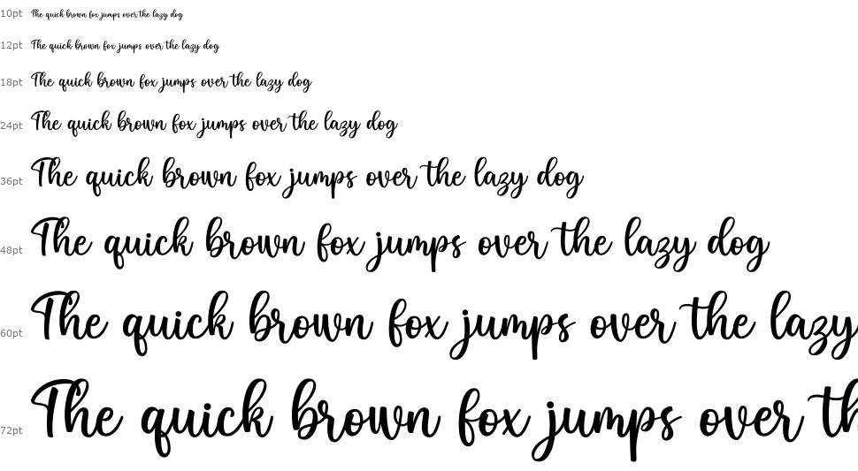 Lovely Melody font Waterfall