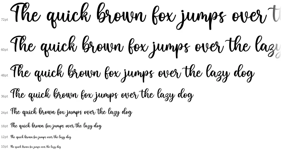 Lovely Melody font Waterfall