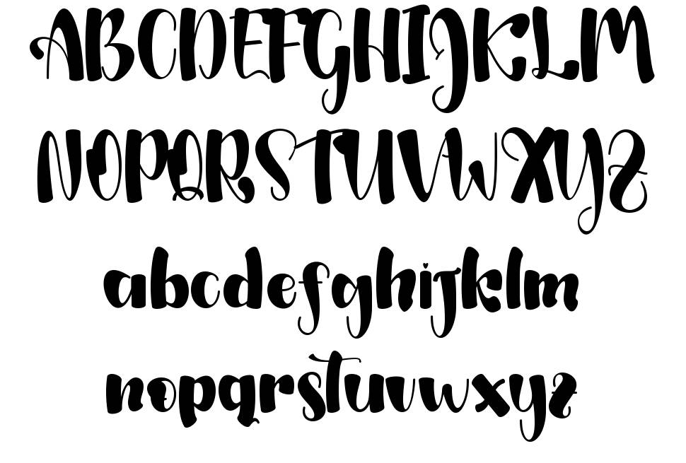 Loventtine font Örnekler