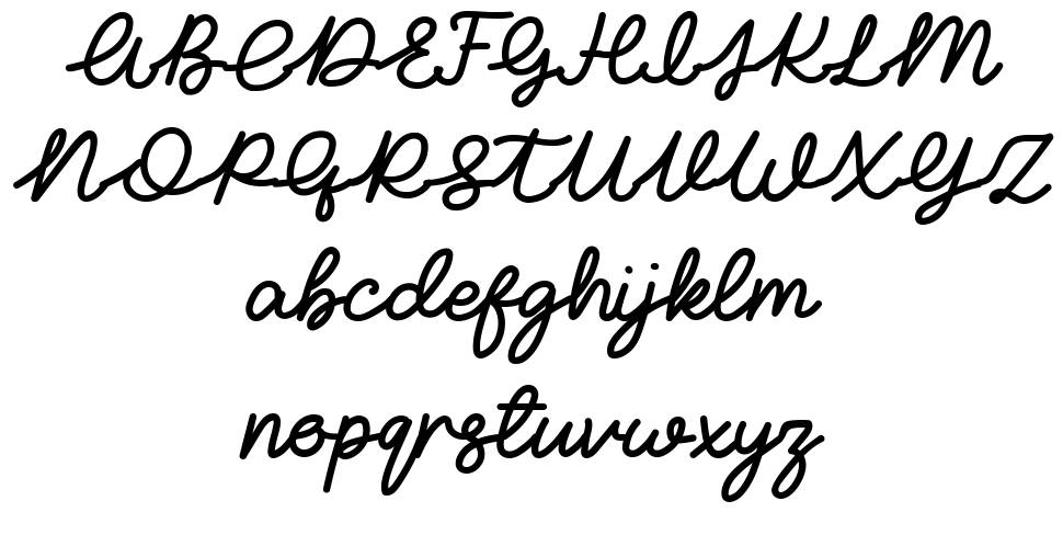 Loverine font specimens