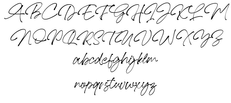 Lovina Script font specimens