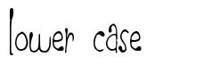 Lower Case font