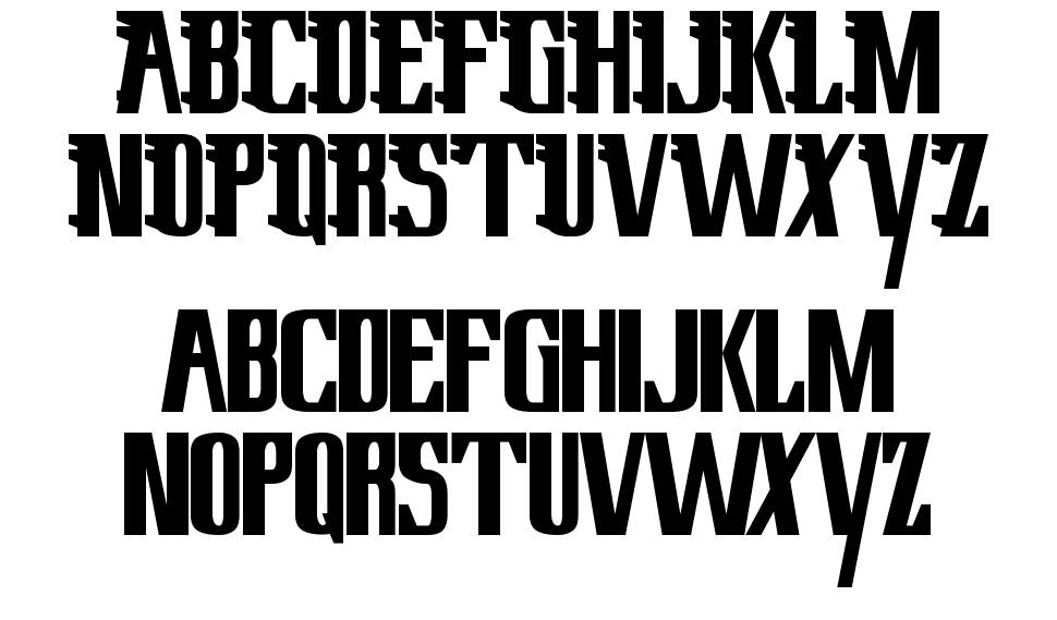 Lowery font specimens