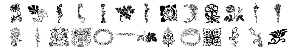 LP Flowers 1font specimens