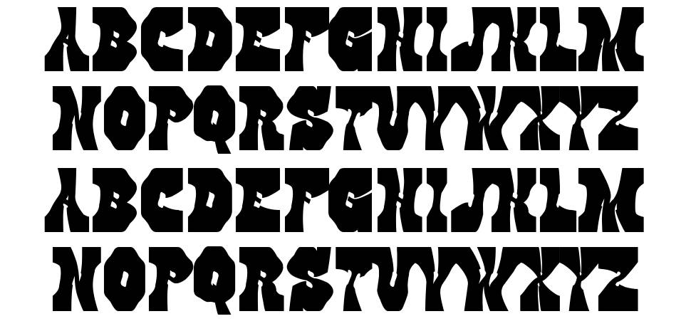 LSD Glitch font specimens