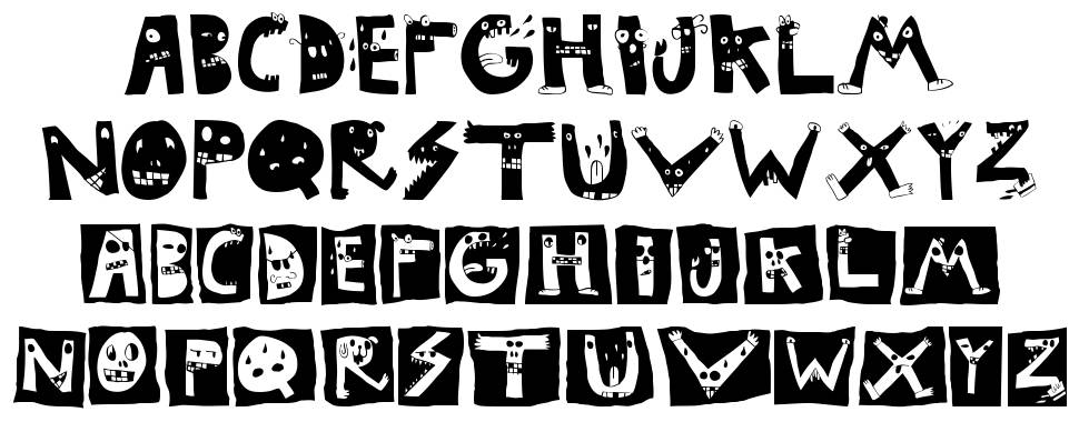 LSD Junior font Örnekler