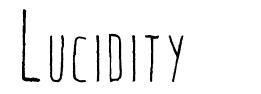 Lucidity шрифт