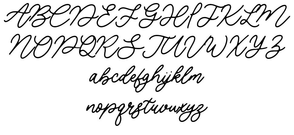 Luckangle font Örnekler